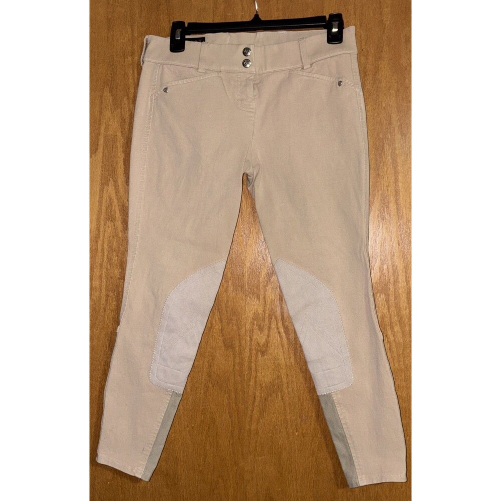 Ariat Heritage Women’s Low Rise Knee Patch Front Zip Riding Breeches Tan 24R